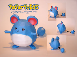 Figura Armada Papercraft Marill 3D