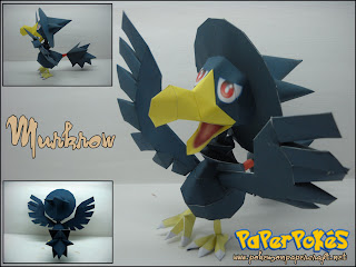 Figura Armada Papercraft Murkrow 3D