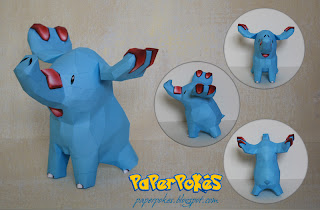 Figura Armada Papercraft Phanpy 3D
