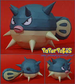 Figura Armada Papercraft Qwilfish 3D