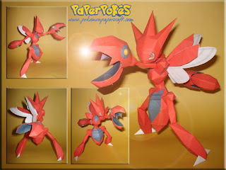 Figura Armada Papercraft Scizor 3D