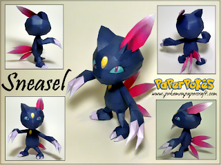 Figura Armada Papercraft Sneasel 3D