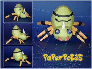 Figura Armada Papercraft Spinarak 3D