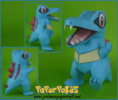 Figura Armada Papercraft Totodile 3D