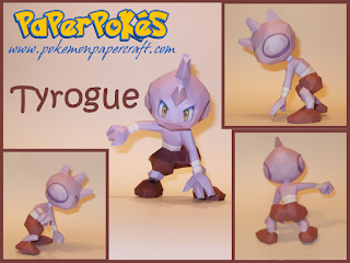 Figura Armada Papercraft Tyrogue 3D