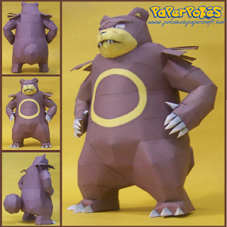 Figura Armada Papercraft Ursaring 3D