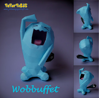 Figura Armada Papercraft Wobbuffet 3D
