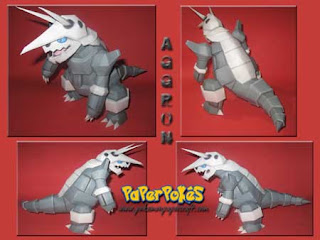 Figura Armada Papercraft Aggron 3D