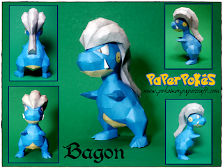 Figura Armada Papercraft Bagon 3D