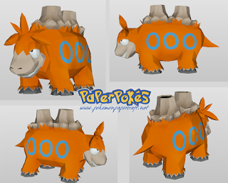 Figura Armada Papercraft Camerupt 3D