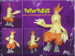 Figura Armada Papercraft Combusken 3D