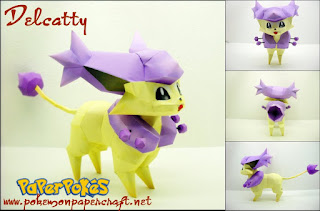 Figura Armada Papercraft Delcatty 3D