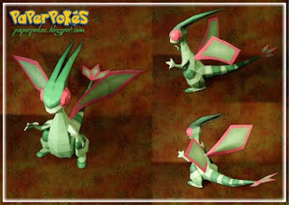Figura Armada Papercraft Flygon 3D