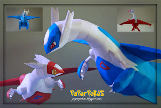 Figura Armada Papercraft Latias 3D