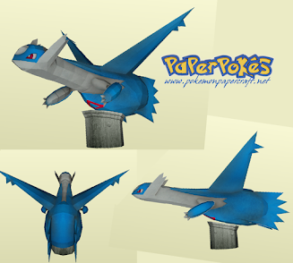 Figura Armada Papercraft Latios 3D