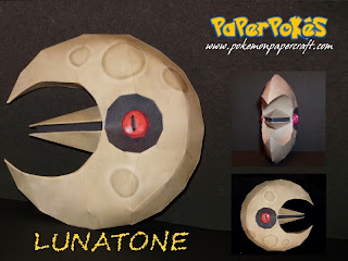 Figura Armada Papercraft Lunatone 3D