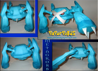 Figura Armada Papercraft Metagross 3D