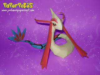 Figura Armada Papercraft Milotic 3D