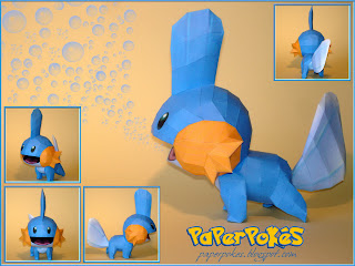 Figura Armada Papercraft Mudkip 3D
