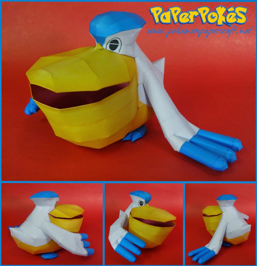 Figura Armada Papercraft Pelipper 3D
