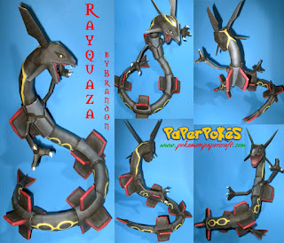 Figura Armada Papercraft Rayquaza 3D