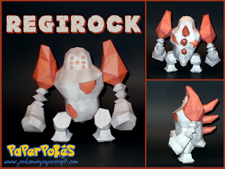 Figura Armada Papercraft Regirock 3D