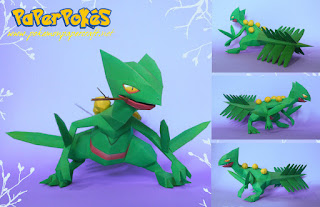Figura Armada Papercraft Sceptile 3D