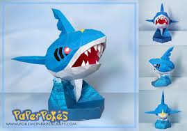 Figura Armada Papercraft Sharpedo 3D