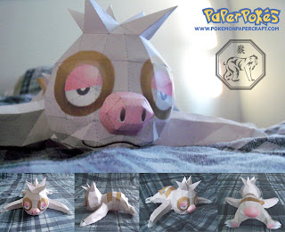 Figura Armada Papercraft Slakoth 3D