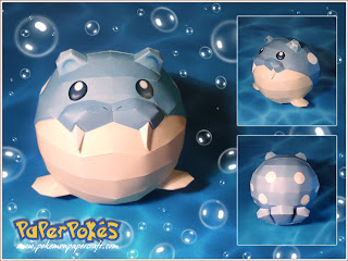 Figura Armada Papercraft Spheal 3D