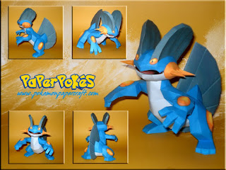 Figura Armada Papercraft Swampert 3D