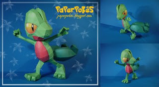 Figura Armada Papercraft Treecko 3D