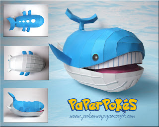 Figura Armada Papercraft Wailord 3D