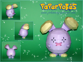 Figura Armada Papercraft Whismur 3D