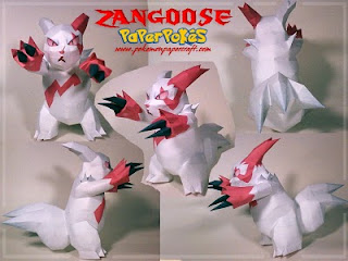 Figura Armada Papercraft Zangoose 3D